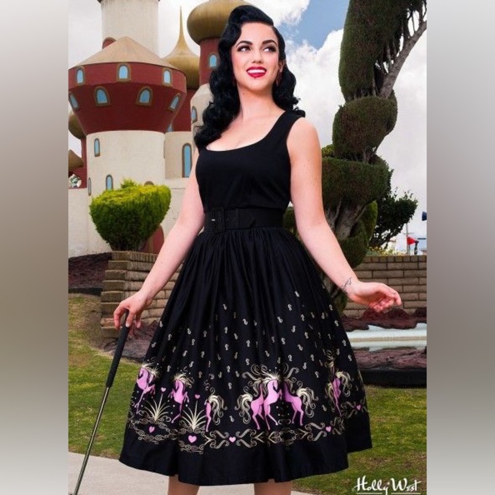 Pinup Couture prancing horses dress